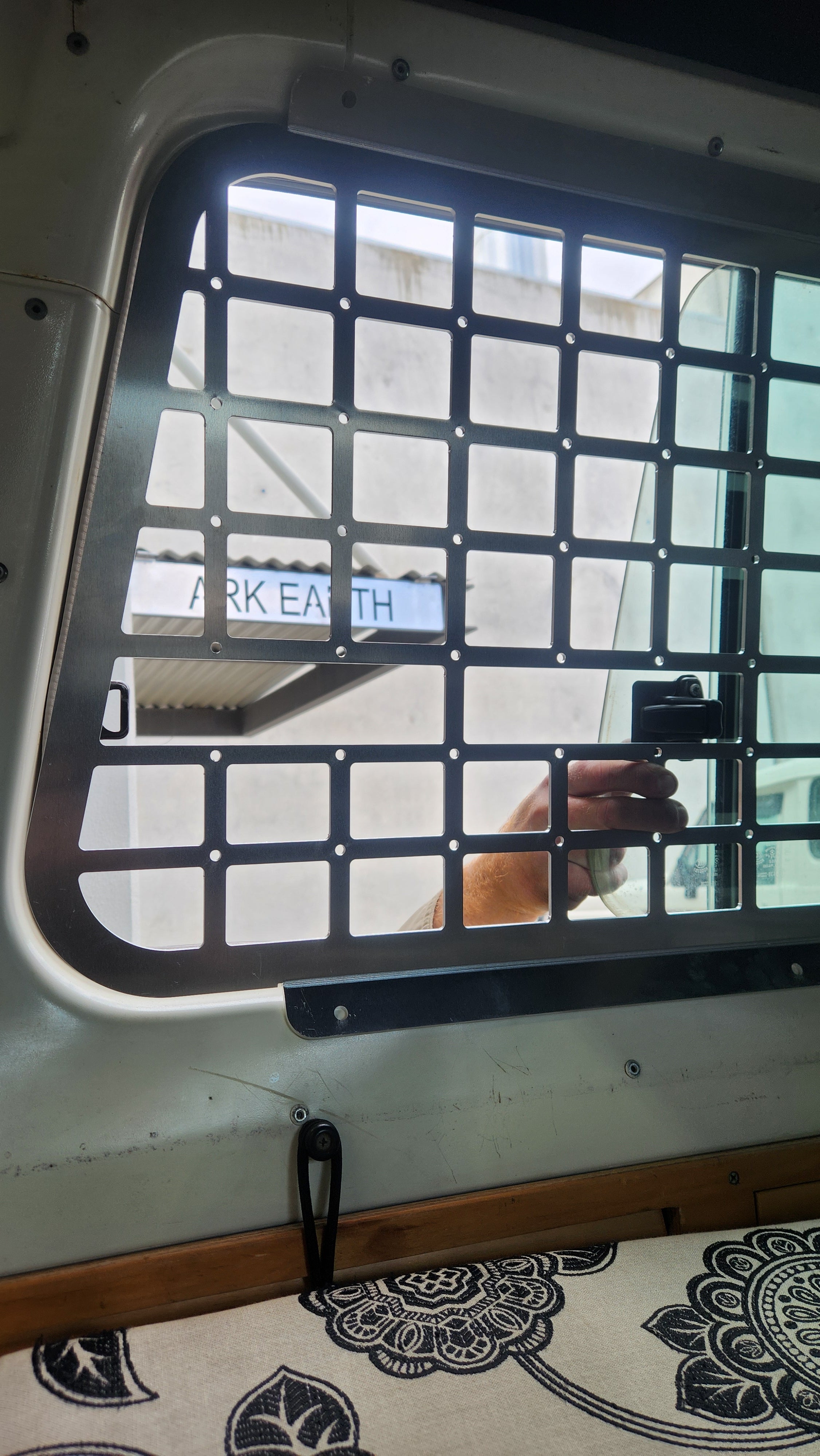 Rear side window Molle panels