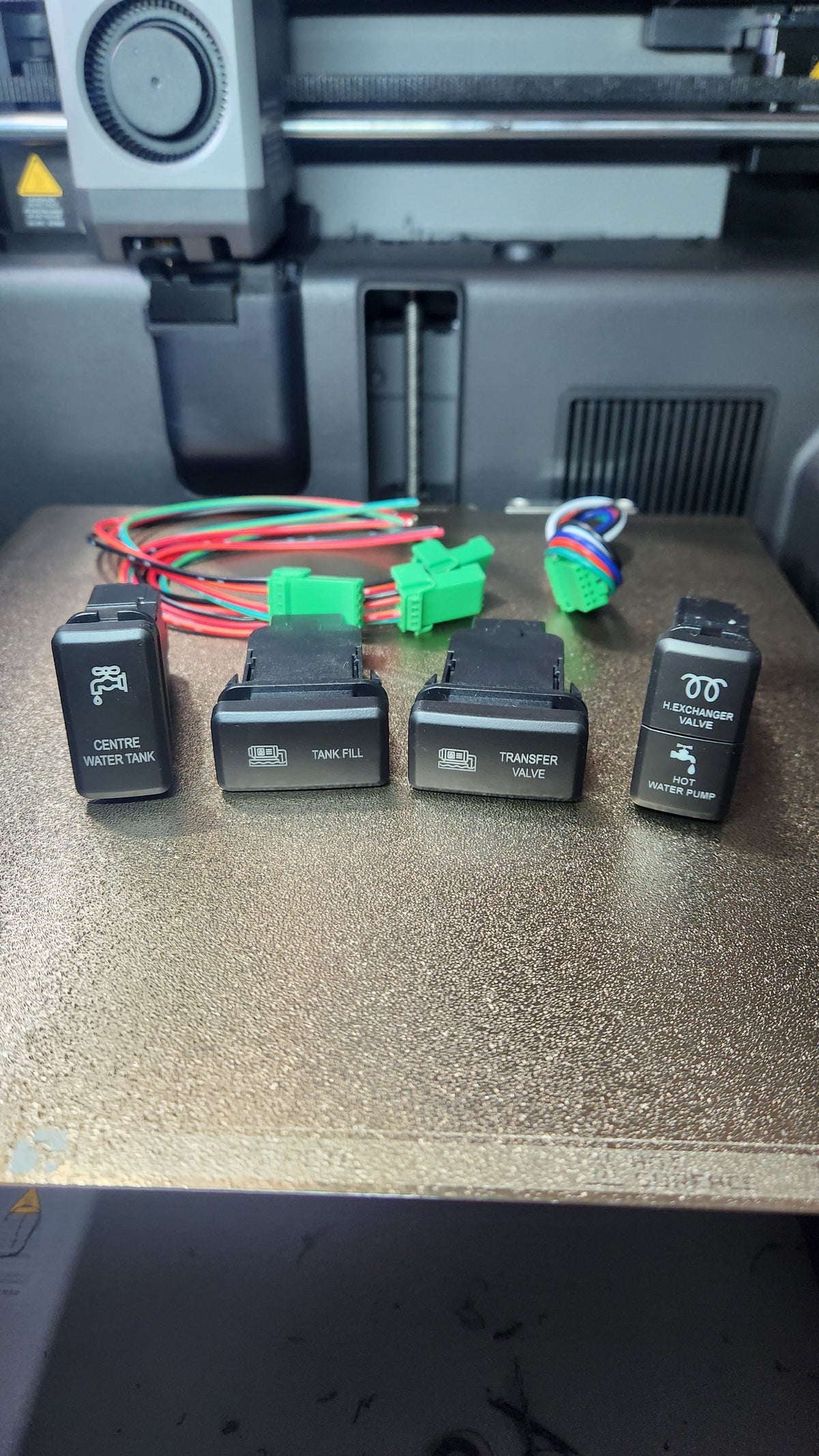 Toyota dash switches for the Ark Earth Hybrid tank setup